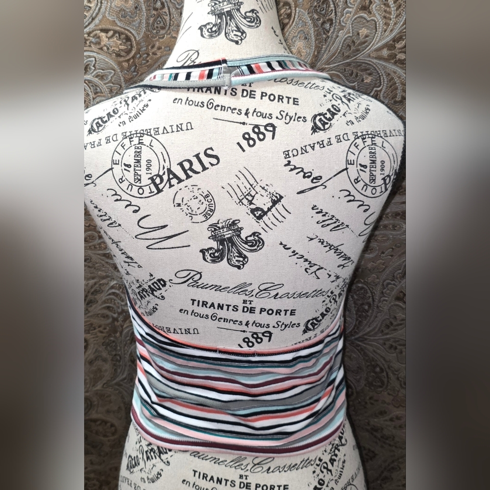 Striped Racerback Tank Top - Picture 2 of 3